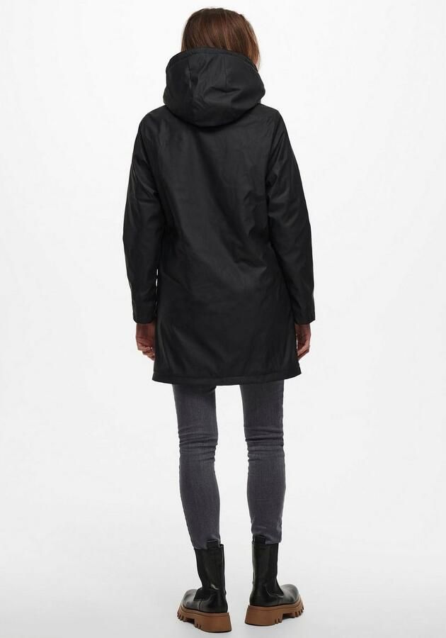 Only Functionele jas ONLSALLY RAINCOAT OTW NOOS met capuchon en voering van teddy-pluche - Foto 3