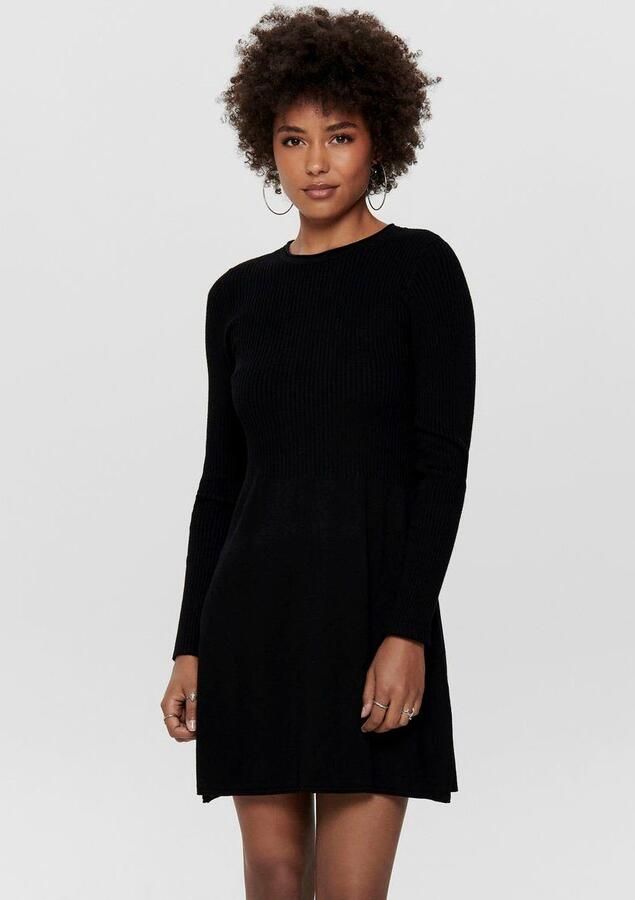 Only Licht uitlopende gebreide jurk van viscosemix model 'ALMA' - Foto 5