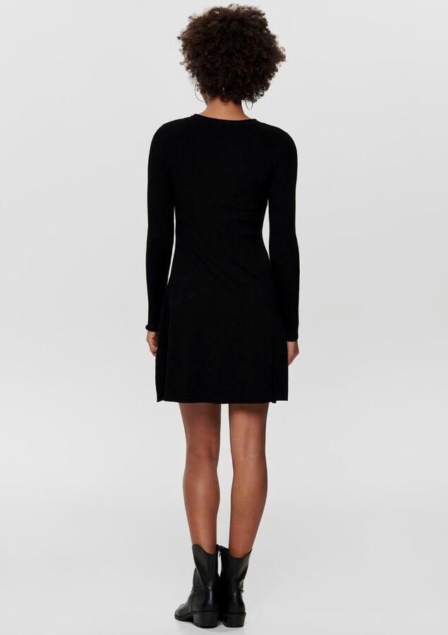 Only Licht uitlopende gebreide jurk van viscosemix model 'ALMA' - Foto 2