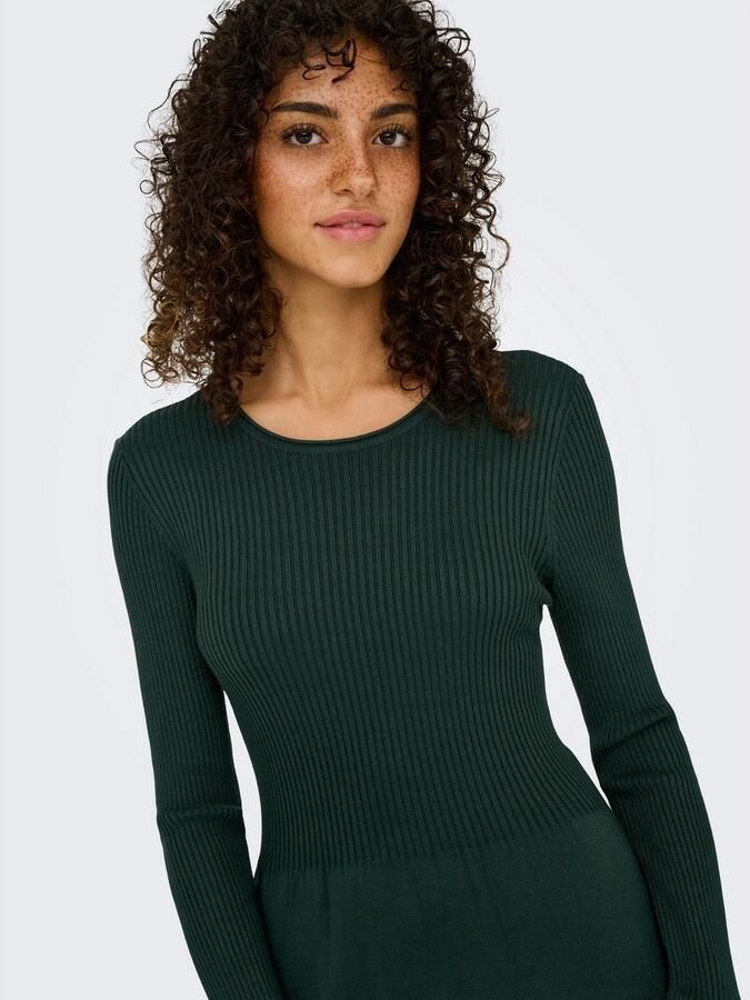 Only Licht uitlopende gebreide jurk van viscosemix model 'ALMA' - Foto 5