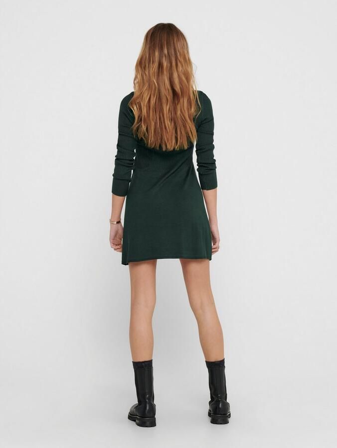 Only Licht uitlopende gebreide jurk van viscosemix model 'ALMA' - Foto 4