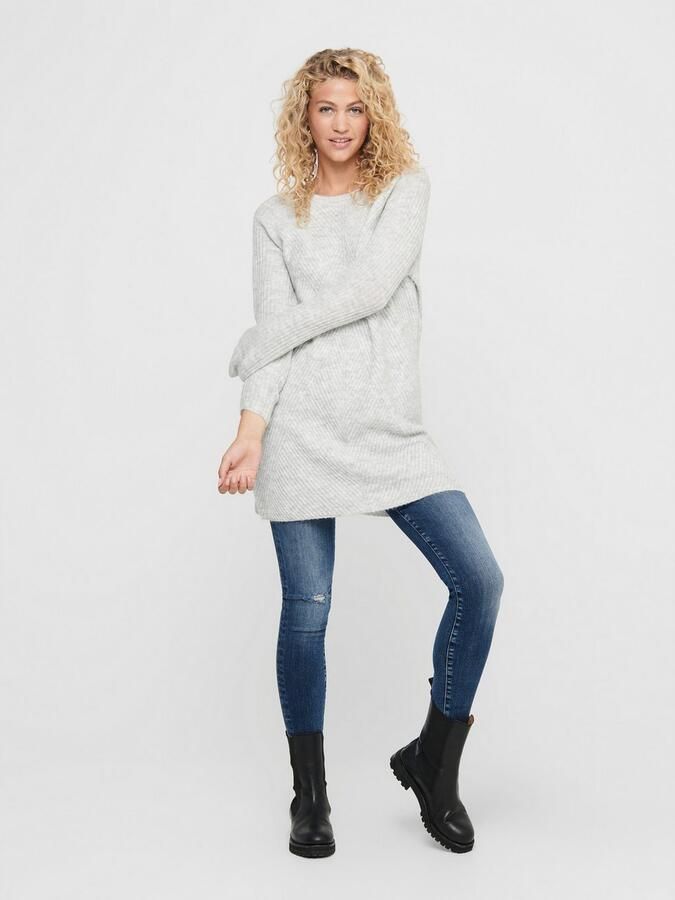 Only Relaxed fit gebreide jurk met ribstructuur model 'CAROL' - Foto 5