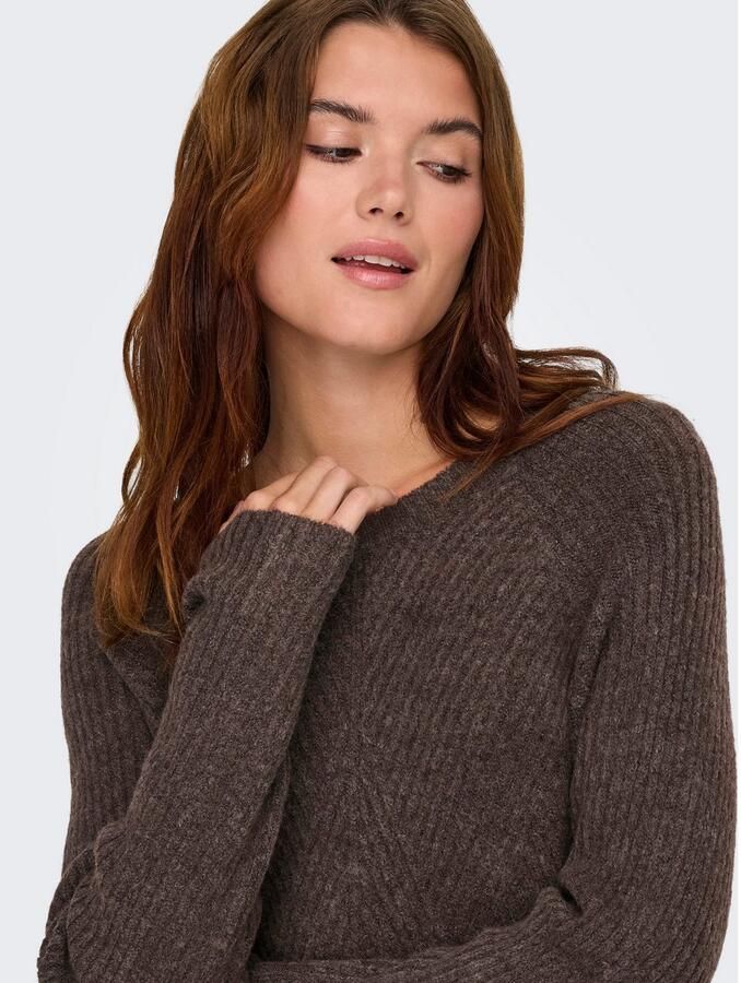 Only Gebreide jurk ONLCAROL L S DRESS KNT NOOS