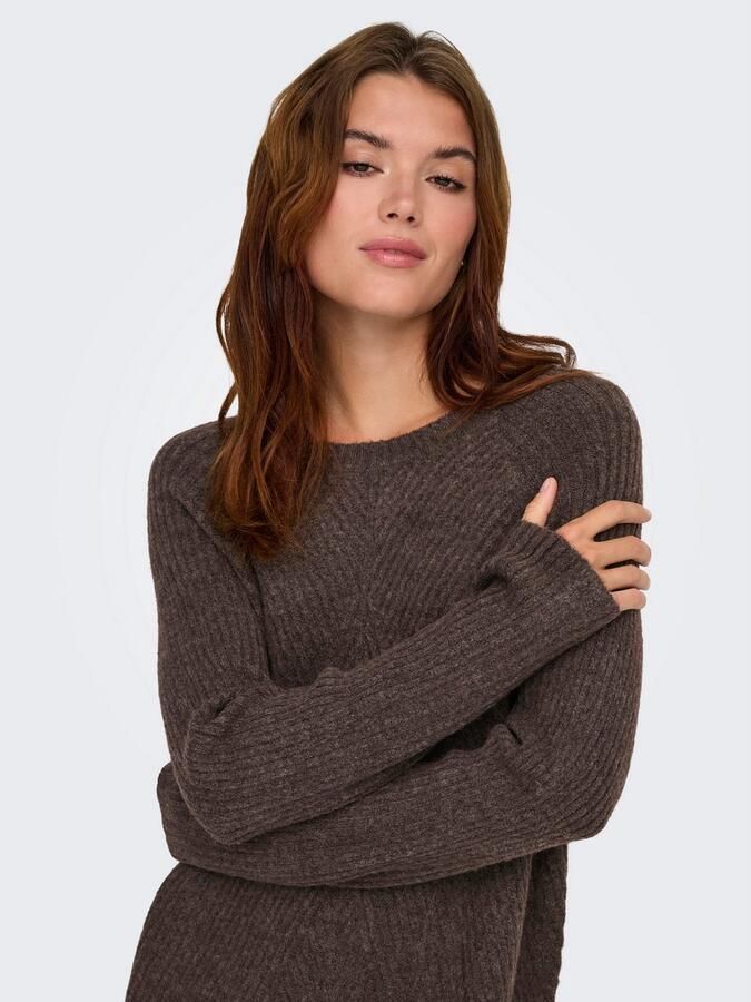 Only Gebreide jurk ONLCAROL L S DRESS KNT NOOS - Foto 4