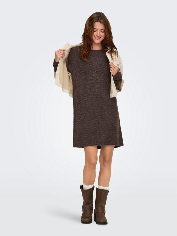 Only Gebreide jurk ONLCAROL L S DRESS KNT NOOS - Foto 3
