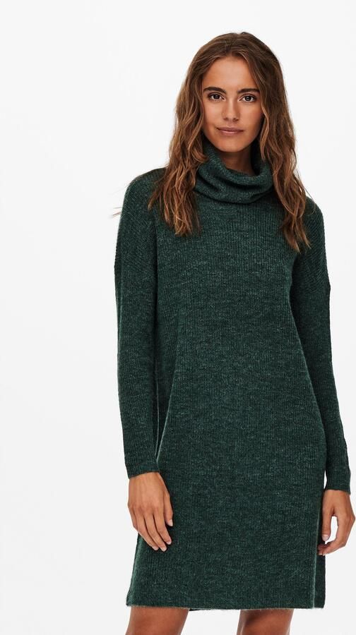 Only Gebreide jurk ONLJANA L S COWLNCK DRESS WOOL KNT NOOS - Foto 7