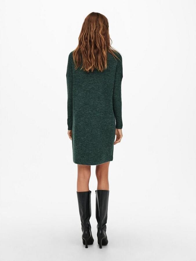 Only Gebreide jurk ONLJANA L S COWLNCK DRESS WOOL KNT NOOS - Foto 4