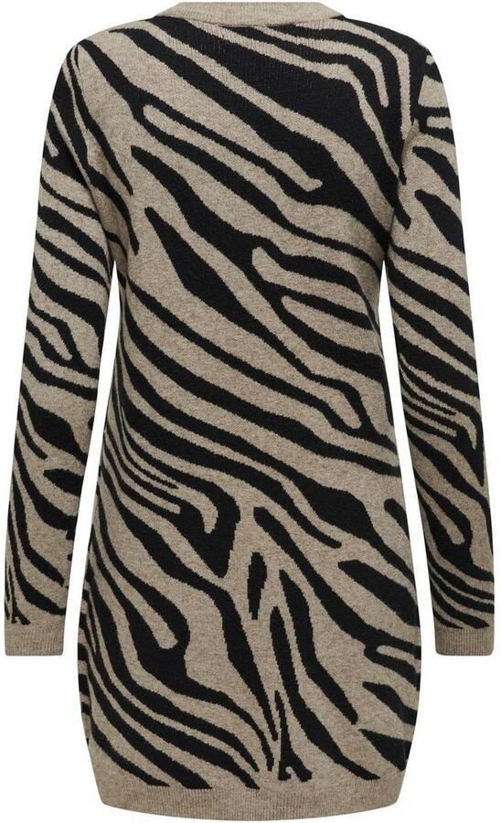 Only Gebreide jurk ONLJENNI LS ANIMAL DRESS EX KNT - Foto 4