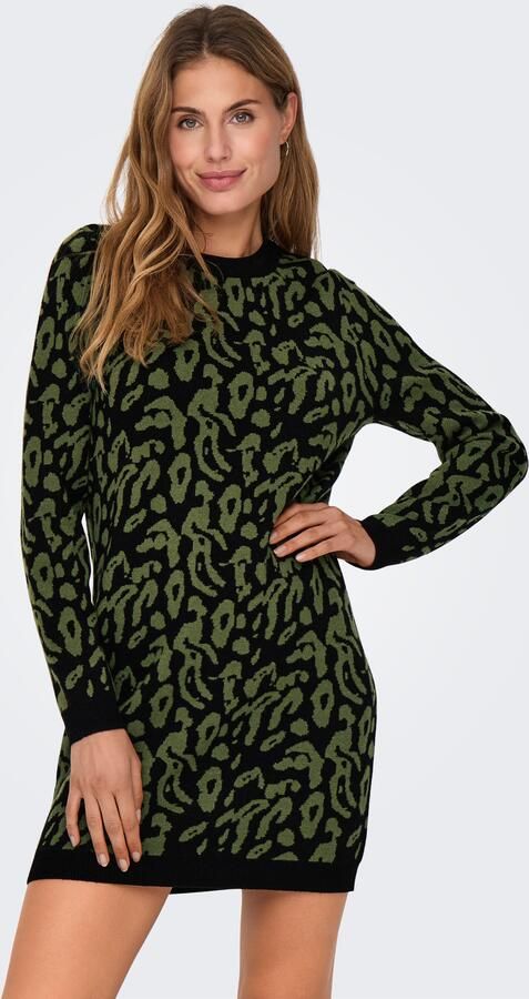 Only Gebreide jurk ONLJENNI LS ANIMAL DRESS EX KNT - Foto 6