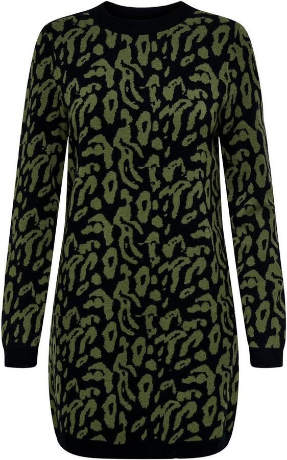 Only Gebreide jurk ONLJENNI LS ANIMAL DRESS EX KNT - Foto 5