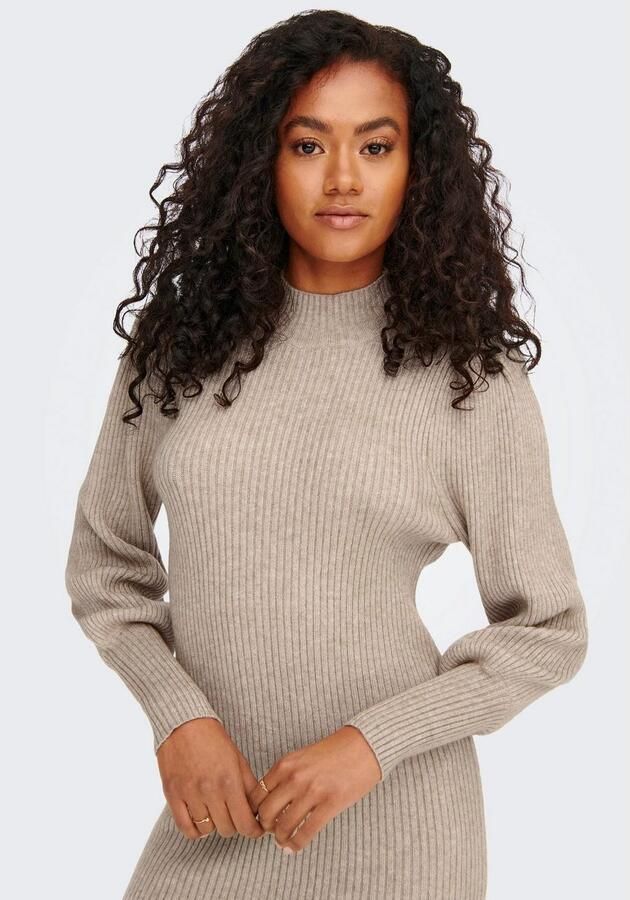 Only Comfort fit gebreide jurk van viscosemix model 'KATIA' - Foto 3