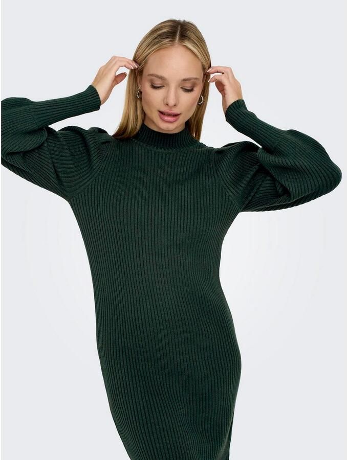 Only Comfort fit gebreide jurk van viscosemix model 'KATIA' - Foto 3