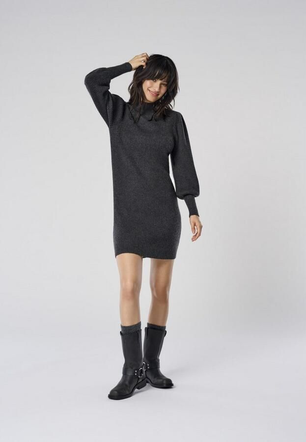 Only Comfort fit gebreide jurk van viscosemix model 'KATIA' - Foto 6