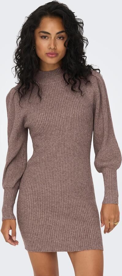 Only Gebreide jurk met opstaande kraag model 'KATIA' - Foto 4