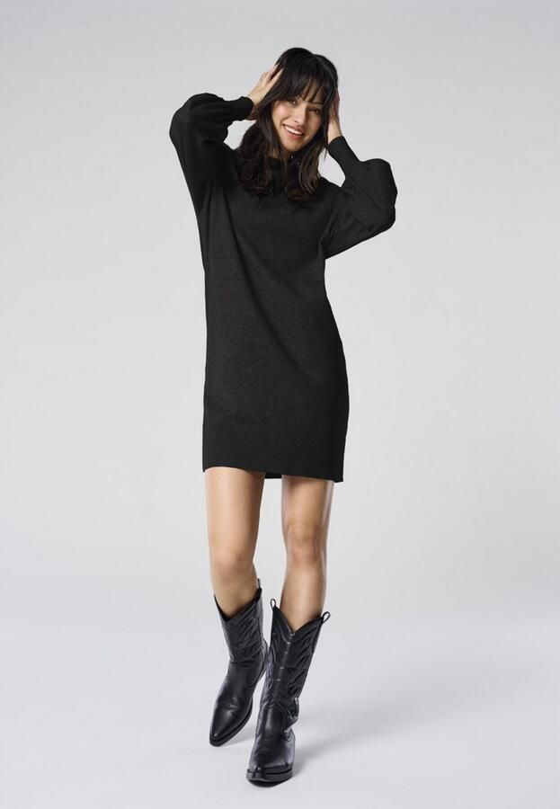 Only Flatteuze gebreide jurk van viscosemix model 'LABELLE' - Foto 5