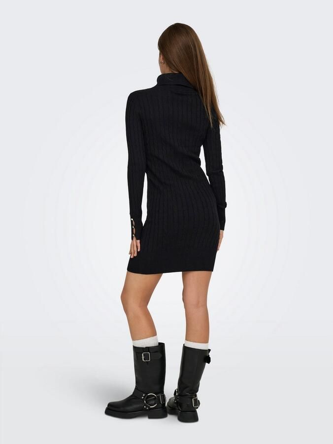 Only Gebreide jurk ONLLOUIS LS ROLLNECK CABLE DRESS AT KNT - Foto 4