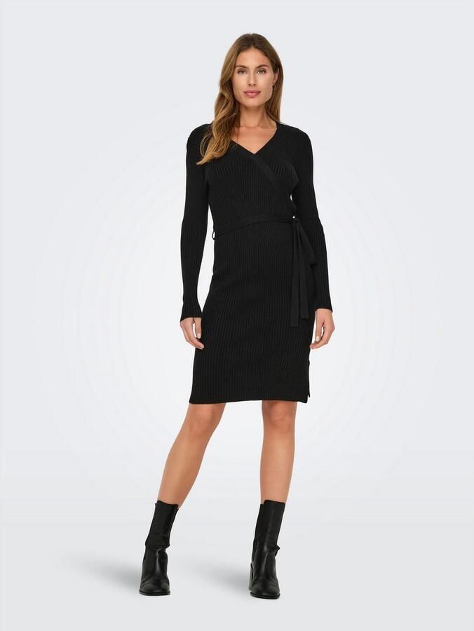 Only Gebreide jurk ONLVENLO L S RIB WRAP DRESS RP KNT - Foto 2