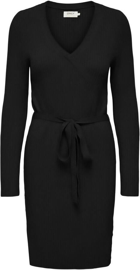 Only Gebreide jurk ONLVENLO L S RIB WRAP DRESS RP KNT - Foto 4