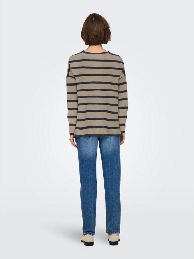 Only Gebreide trui ONLAMALIO LIFE LS V-NECK KNT - Foto 2