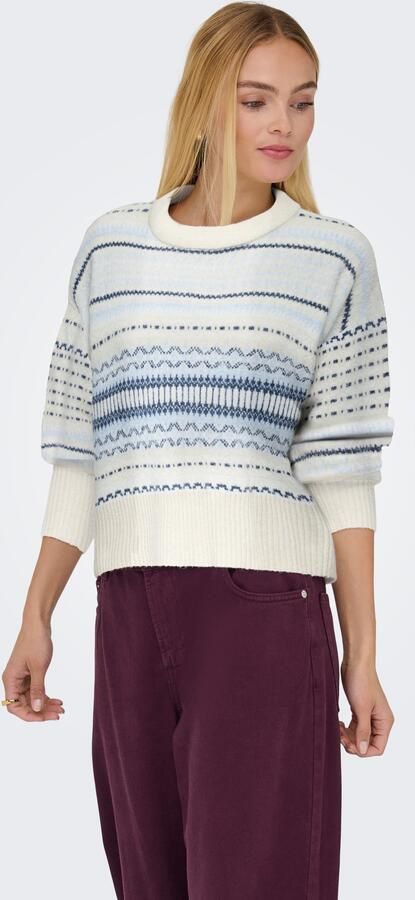 Only Regular fit gebreide pullover met extra brede schouders model 'ARIANNE' - Foto 3