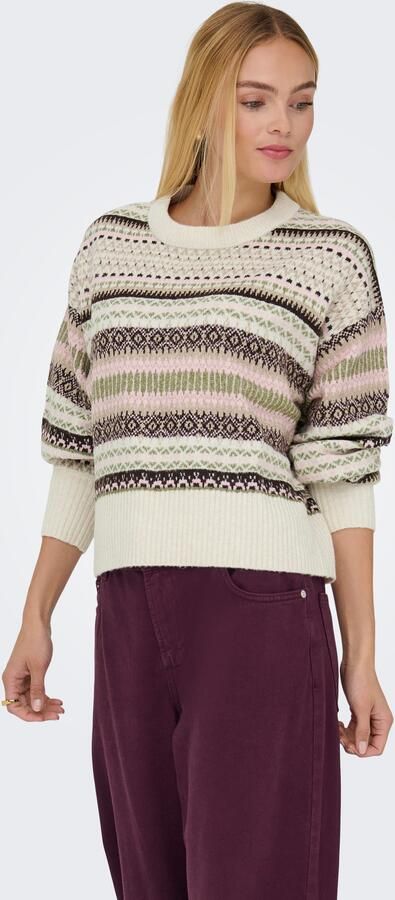 Only Regular fit gebreide pullover met extra brede schouders model 'ARIANNE' - Foto 6