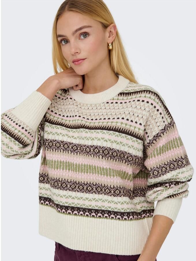 Only Regular fit gebreide pullover met extra brede schouders model 'ARIANNE' - Foto 2