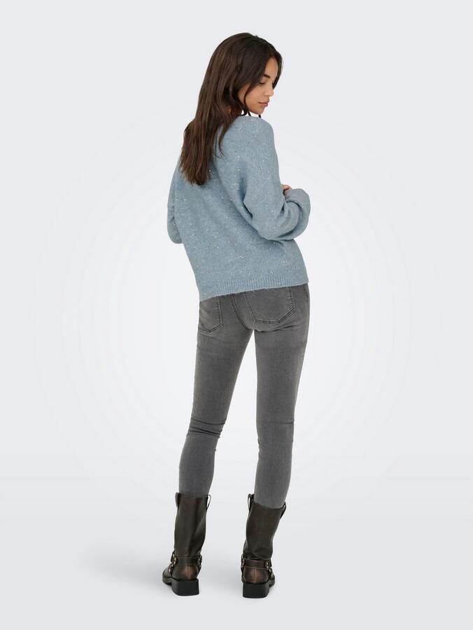 Only Gebreide trui ONLARIZONA LS SEQUINS V-NECK PUL KNT - Foto 5