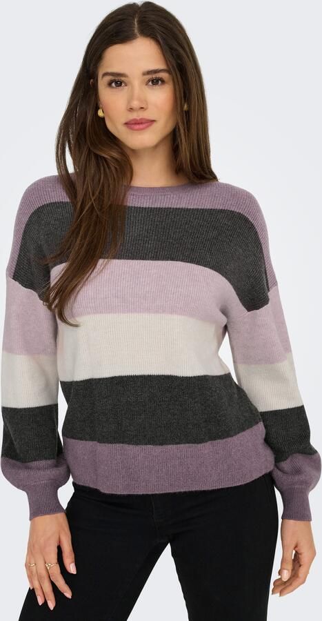 Only Gebreide trui ONLATIA L S STRIPE PULLOVER KNT NOOS - Foto 6