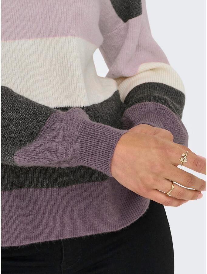 Only Gebreide trui ONLATIA L S STRIPE PULLOVER KNT NOOS - Foto 2