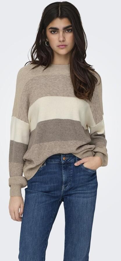 Only Relaxed fit gebreide pullover met ballonmouwen model 'ATIA' - Foto 6