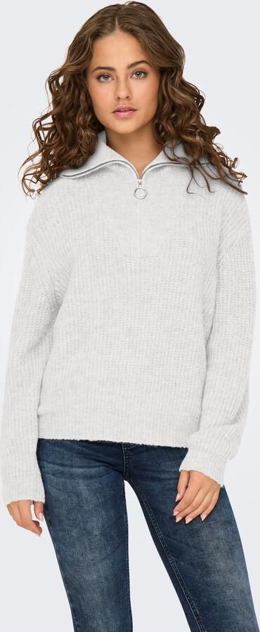 Only Gebreide trui ONLBAKER L S ZIP PULLOVER KNT NOOS - Foto 3