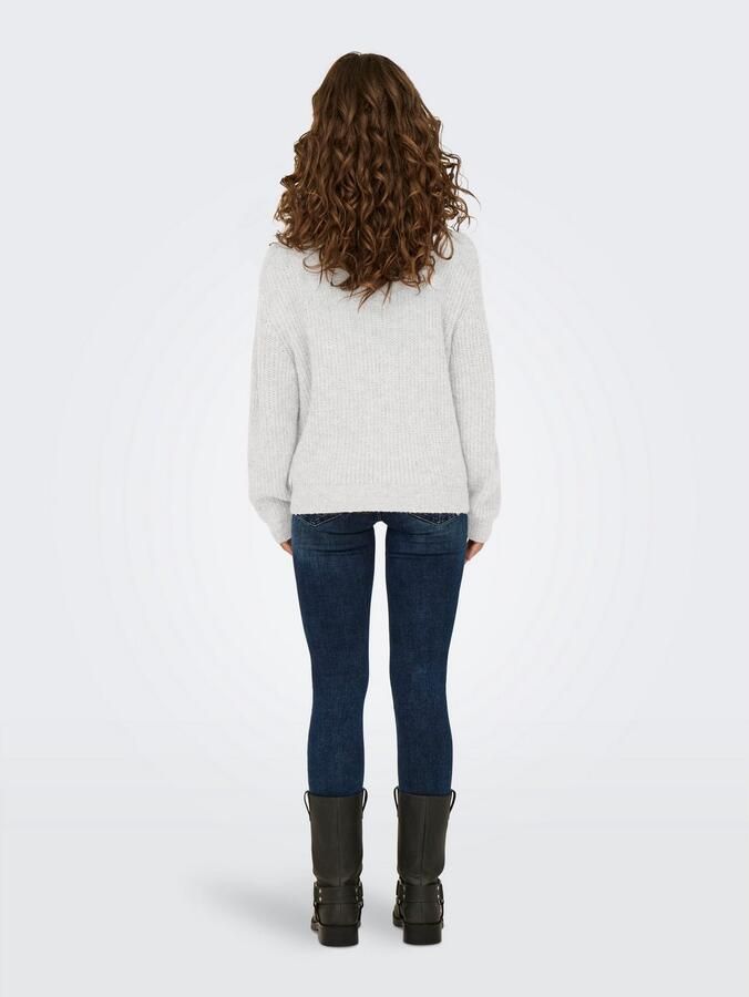 Only Gebreide trui ONLBAKER L S ZIP PULLOVER KNT NOOS