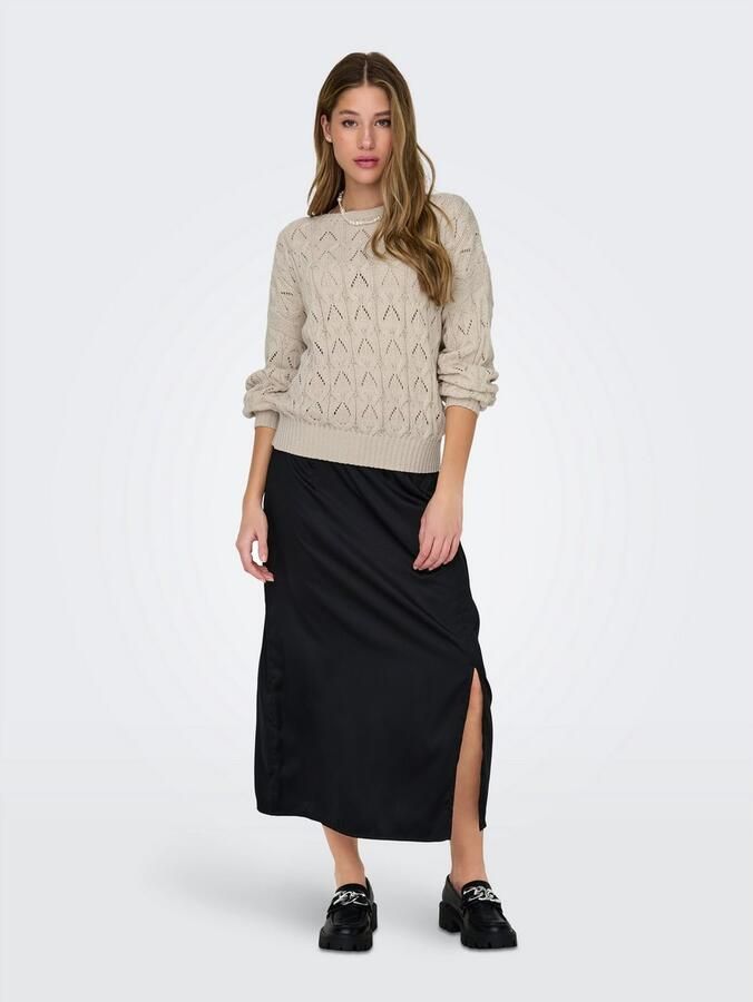 Only Relaxed fit gebreide pullover met kabelpatroon model 'BRYNN' - Foto 6