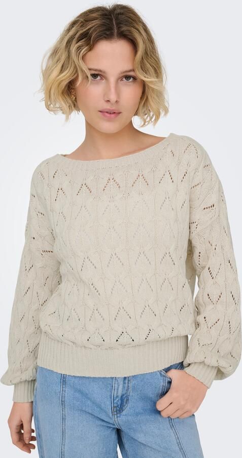 Only Relaxed fit gebreide pullover met kabelpatroon model 'BRYNN' - Foto 11