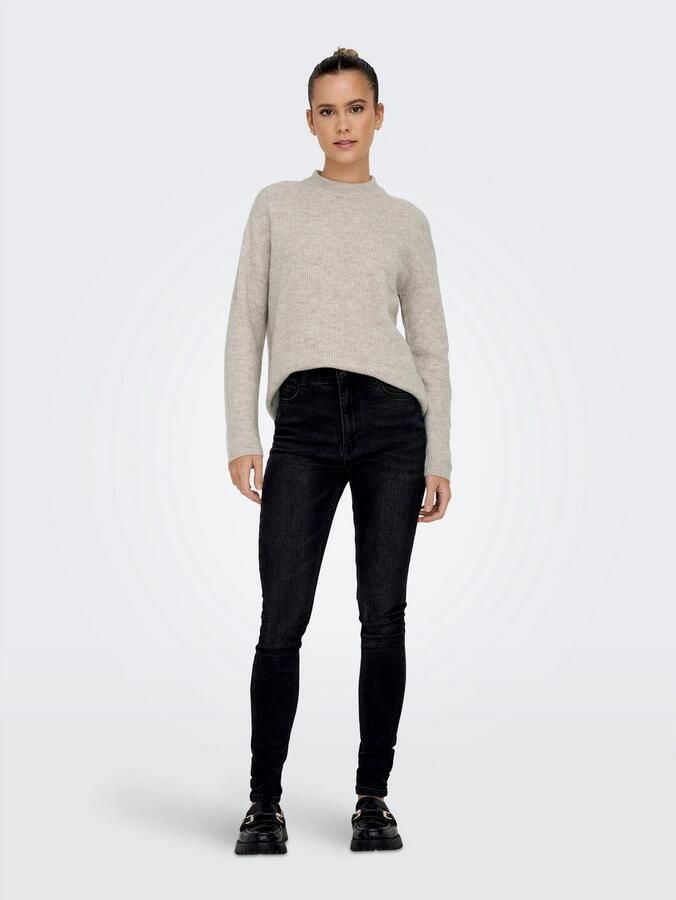 Only Gebreide trui ONLCAMILLA O-NECK L S PULLOVER KNT - Foto 4