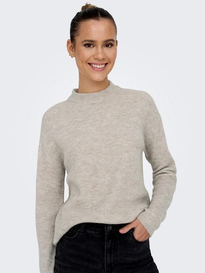Only Gebreide trui ONLCAMILLA O-NECK L S PULLOVER KNT - Foto 5