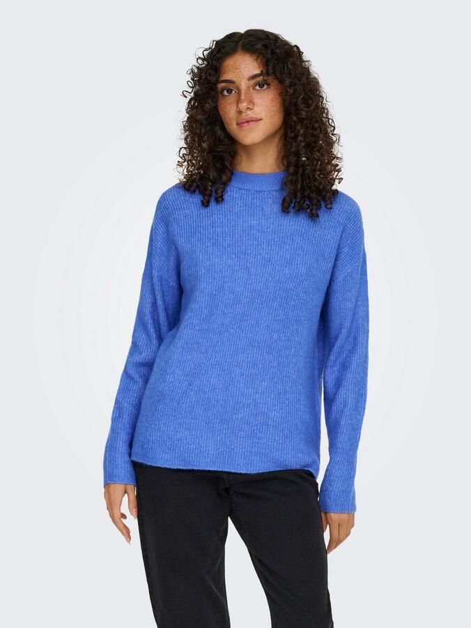 Only Gebreide trui ONLCAMILLA O-NECK L S PULLOVER KNT - Foto 3