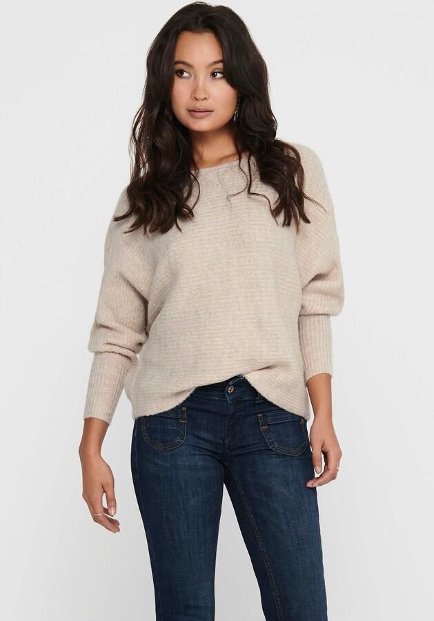 Only Regular fit gebreide pullover met vleermuismouwen model 'DANIELLA' - Foto 5