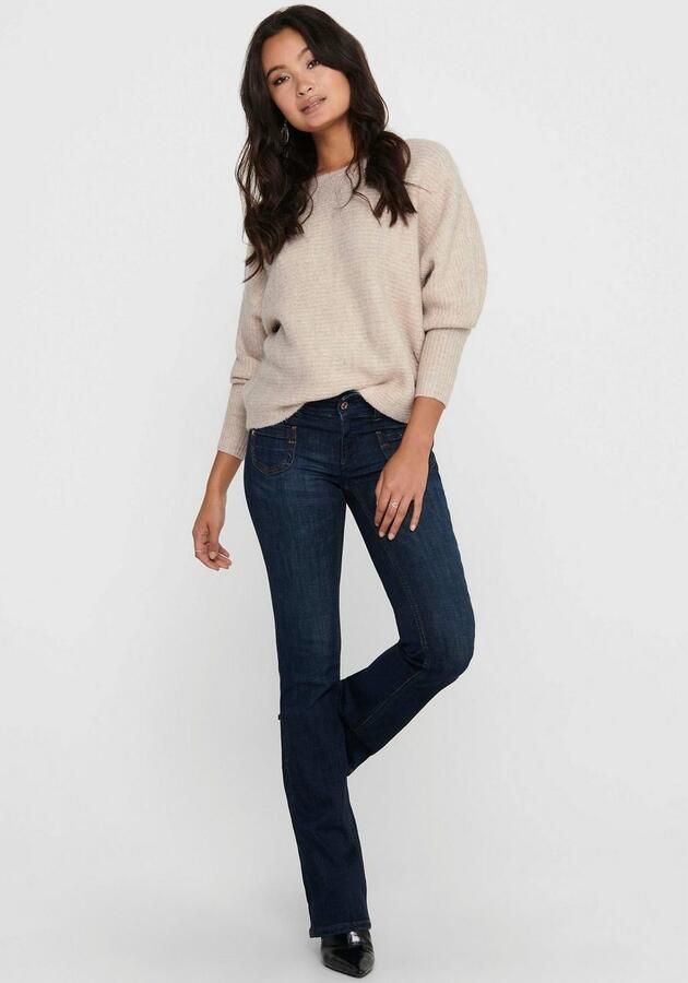 Only Regular fit gebreide pullover met vleermuismouwen model 'DANIELLA' - Foto 3