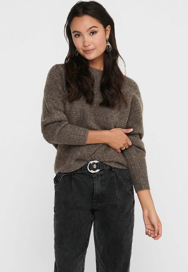 Only Regular fit gebreide pullover met vleermuismouwen model 'DANIELLA' - Foto 6
