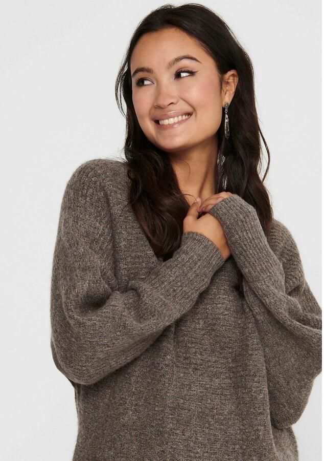 Only Regular fit gebreide pullover met vleermuismouwen model 'DANIELLA' - Foto 3