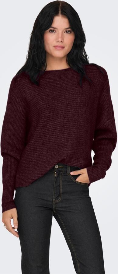 Only Regular fit gebreide pullover met vleermuismouwen model 'DANIELLA' - Foto 3