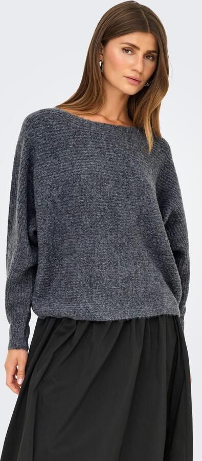 Only Regular fit gebreide pullover met vleermuismouwen model 'DANIELLA' - Foto 7