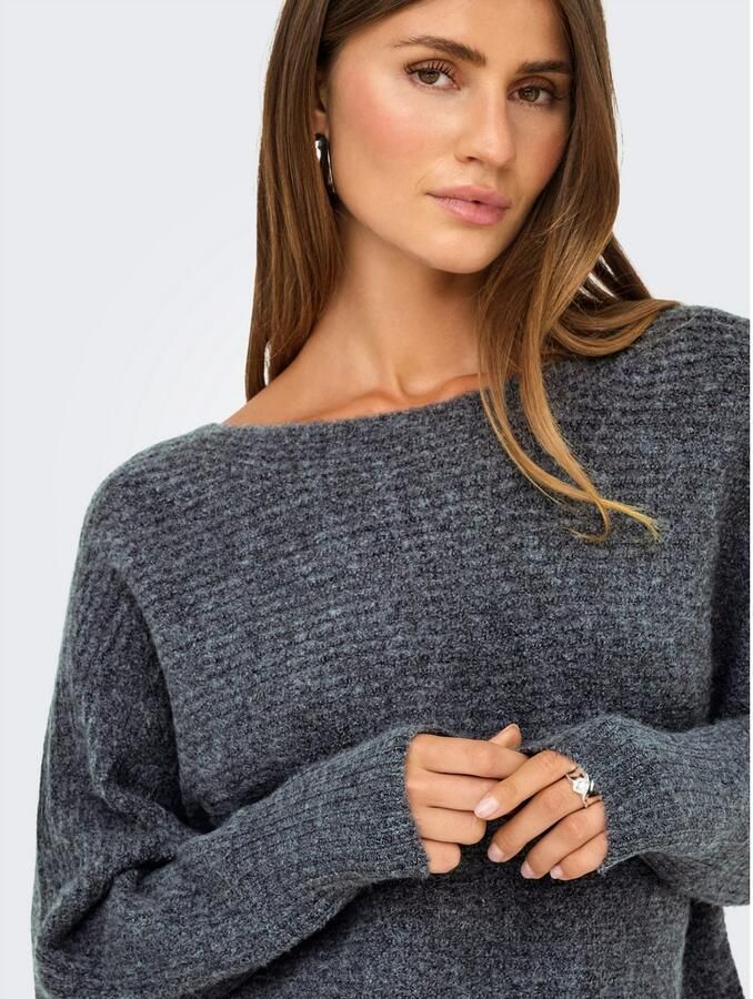 Only Regular fit gebreide pullover met vleermuismouwen model 'DANIELLA' - Foto 2