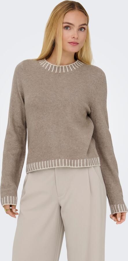 Only Gebreide trui ONLFINA LS STITCH O-NECK CC KNT - Foto 4
