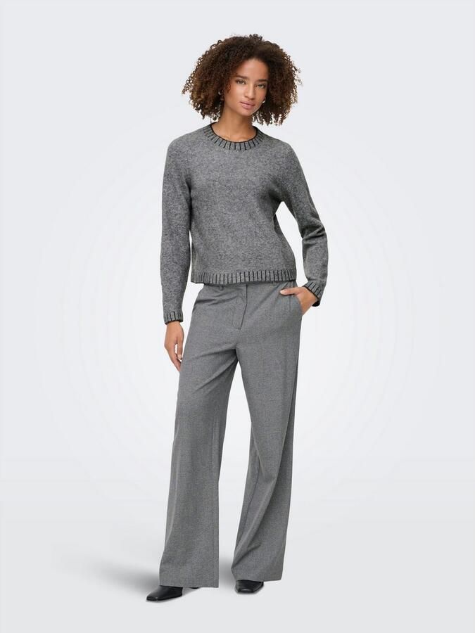 Only Gebreide trui ONLFINA LS STITCH O-NECK CC KNT - Foto 4