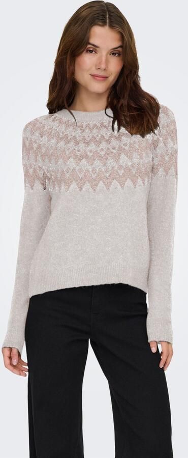 Only Regular fit gebreide pullover met Noors motief model 'FRY' - Foto 8