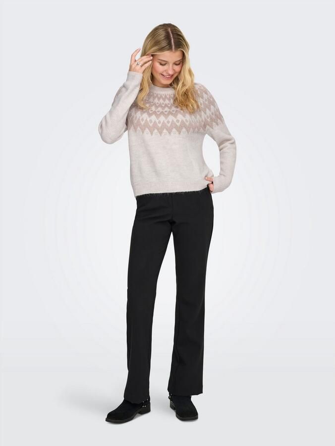 Only Regular fit gebreide pullover met Noors motief model 'FRY' - Foto 4