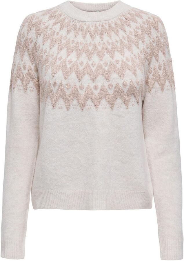 Only Regular fit gebreide pullover met Noors motief model 'FRY' - Foto 7