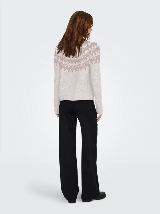 Only Regular fit gebreide pullover met Noors motief model 'FRY' - Foto 5